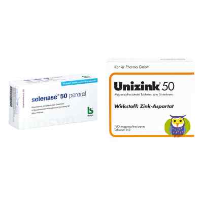 Selenase 50 peroral + Unizink 50 1 Set von  PZN 08107534