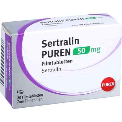 Sertralin Puren 50 mg Filmtabletten 20 stk von PUREN Pharma GmbH & Co. KG PZN 13725791
