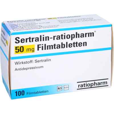 Sertralin-ratiopharm 50mg 100 stk von ratiopharm GmbH PZN 01054972
