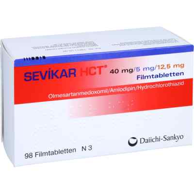 Sevikar Hct 40mg/5mg/12,5mg Filmtabletten 98 stk von DAIICHI SANKYO DEUTSCHLAND GmbH PZN 07379474