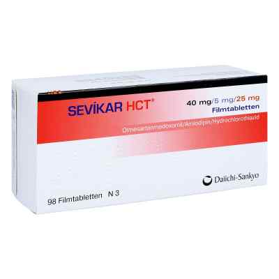 Sevikar Hct 40mg/5mg/25mg Filmtabletten 98 stk von DAIICHI SANKYO DEUTSCHLAND GmbH PZN 07379801