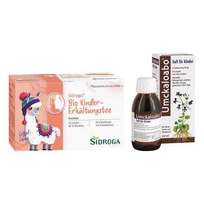 Sidroga Bio Kinder-Erkältungstee + Umckaloabo Saft für Kinder 1 Set von  PZN 08106797