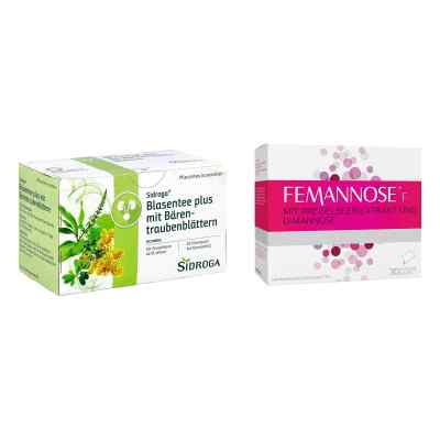 Sidroga Blasentee Plus mit Bärentraubenblättern + Femannose F Gr 1 Set von  PZN 08106799