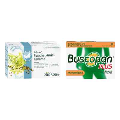 Sidroga Fenchel Anis Kümmel Tee + Buscopan Plus 1 Set von  PZN 08106789