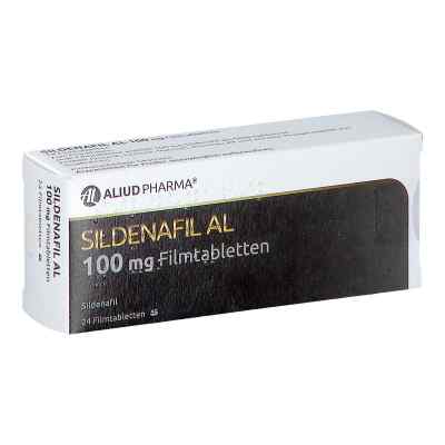 Sildenafil Al 100 mg Filmtabletten 24 stk von ALIUD Pharma GmbH PZN 10187838