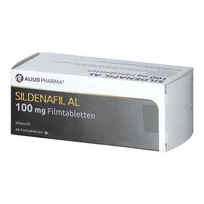 Sildenafil Al 100 mg Filmtabletten 48 stk von ALIUD Pharma GmbH PZN 11072385