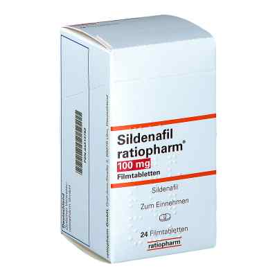 Sildenafil ratiopharm 100mg 24 stk von ratiopharm GmbH PZN 04313782