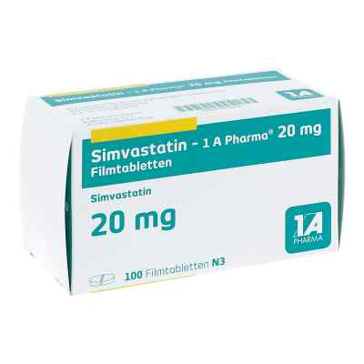 Simvastatin-1A Pharma 20mg 100 stk von 1 A Pharma GmbH PZN 01970060