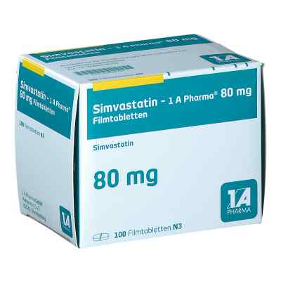Simvastatin-1A Pharma 80mg 100 stk von 1 A Pharma GmbH PZN 02918297