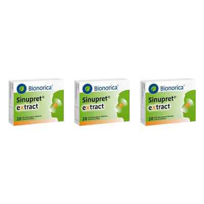 Sinupret Extract überzogene Tabletten 3x20 stk von Bionorica SE PZN 08106345