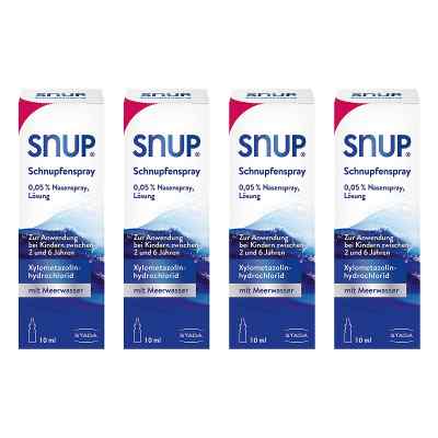 SNUP Schnupfenspray 0,05% Nasenspray für Kinder 4er Pack 4x10 ml von STADA Consumer Health Deutschland GmbH PZN 08102767