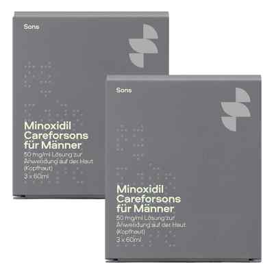 Sons Minoxidil Careforsons Männer 50 Mg/ml Lösung 2x3X60 ml von CAREFORSONS IRELAND LIMITED PZN 08107523