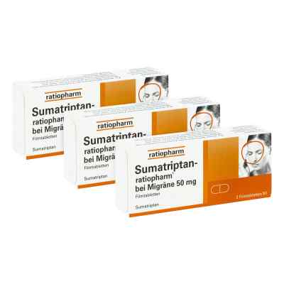 Sumatriptan-ratiopharm Bei Migräne 50 Mg Filmtabletten  3x2 stk von ratiopharm GmbH PZN 08104734