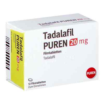 Tadalafil Puren 20 mg Filmtabletten 12 stk von PUREN Pharma GmbH & Co. KG PZN 12501871