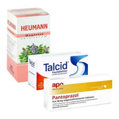 Talcid + HEUMANN Magentee + Pantoprazol bei Sodbrennen 1 Pck von  PZN 08102079