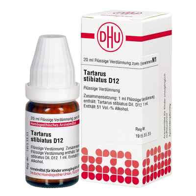 Tartarus Stibiatus D12 Dilution 20 ml von DHU-Arzneimittel GmbH & Co. KG PZN 02806859