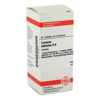 Tartarus Stibiatus D6 Tabletten 80 stk von DHU-Arzneimittel GmbH & Co. KG PZN 02815640