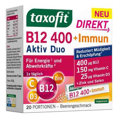 Taxofit B12 400 + Immun Direkt Granulat 20 stk von MCM KLOSTERFRAU Vertr. GmbH PZN 18451861