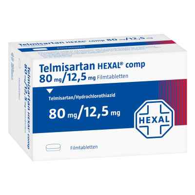 Telmisartan Hexal comp 80 mg/12,5 mg Filmtabletten 98 stk von Hexal AG PZN 10298124