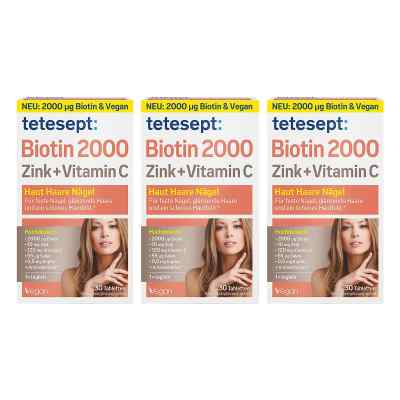 Tetesept Biotin 2000 Filmtabletten 3x30 stk von Merz Consumer Care GmbH PZN 08106668