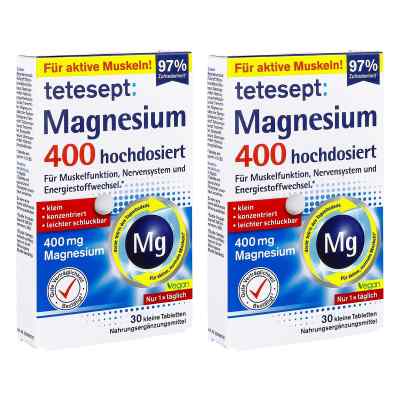 Tetesept Magnesium 400 Hochdosiert Tabletten 2x30 stk von Merz Consumer Care GmbH PZN 08104861