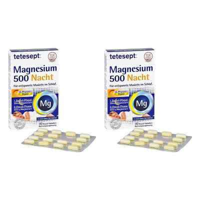 Tetesept Magnesium 500 Nacht Tabletten 2x30 stk von Merz Consumer Care GmbH PZN 08104863