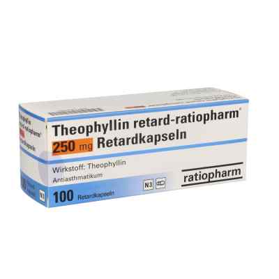 Theophyllin retard-ratiopharm 250mg 100 stk von ratiopharm GmbH PZN 02588492