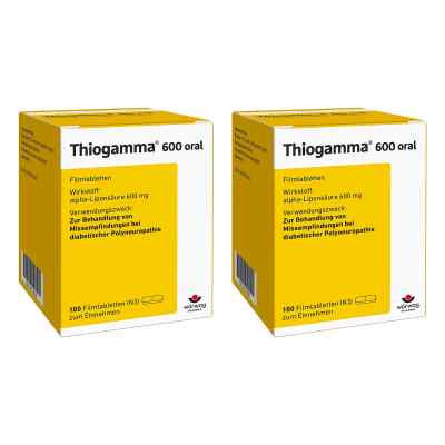 Thiogamma 600 Oral Filmtabletten 2x100 stk von Wörwag Pharma GmbH & Co. KG PZN 08105403
