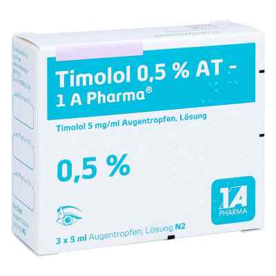 Timolol 0,5% AT-1A Pharma 3X5 ml von 1 A Pharma GmbH PZN 06324258
