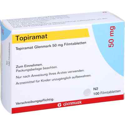 Topiramat Glenmark 50 mg Filmtabletten 100 stk von Glenmark Arzneimittel GmbH PZN 09920222