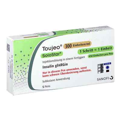 Toujeo 300 Einheiten/ml SoloStar 1,5ml Pen 5X1.5 ml von Sanofi-Aventis Deutschland GmbH PZN 04044158