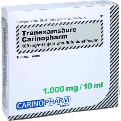 Tranexamsäure Carinopharm 100 mg/ml iniecto /inf.-l. 5X10 ml von Carinopharm GmbH PZN 16533810