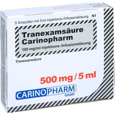 Tranexamsäure Carinopharm 100 mg/ml iniecto /inf.-l. 5X5 ml von Carinopharm GmbH PZN 16533804