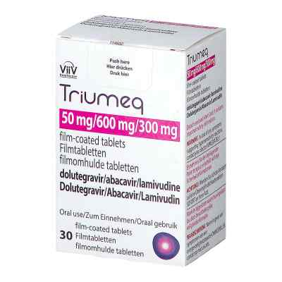 Triumeq 50mg/600mg/300mg 30 stk von ViiV Healthcare GmbH PZN 10391243