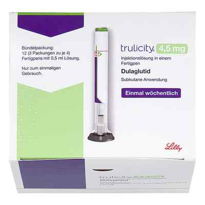 Trulicity 4,5 Mg Injektionslösung I.e.fertigpen 12 stk von LILLY DEUTSCHLAND GmbH PZN 16840400