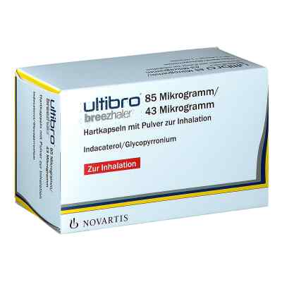 Ultibro Breezhaler 85 [my]g/43 [my]g Hartk.m.plv.z 90 stk von NOVARTIS Pharma GmbH PZN 04857714