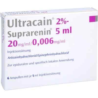 Ultracain 2% Suprarenin 5 ml iniecto -lösung i.e.Amp. 6X5 ml von Septodont GmbH PZN 07008080