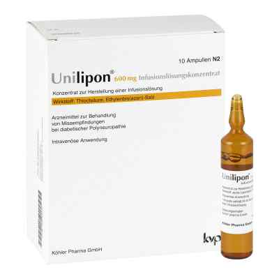 Unilipon 600 Infusionslösungskonzentrat 1X10 stk von Köhler Pharma GmbH PZN 04645277