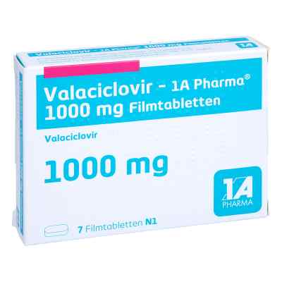 Valaciclovir-1A Pharma 1000mg 7 stk von 1 A Pharma GmbH PZN 05486295