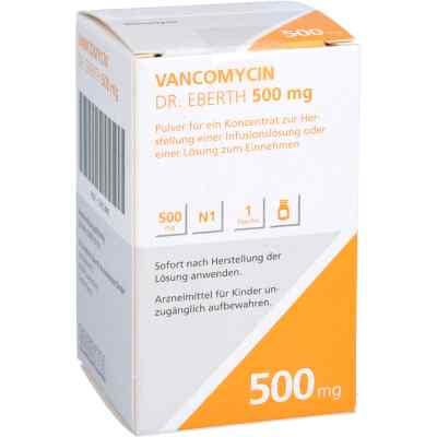 Vancomycin Doktor eberth 500mg P.z.h.e.inf./l.z.einn. 1 stk von Dr. Friedrich Eberth Arzneimittel GmbH PZN 12472448
