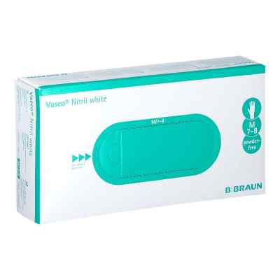 Vasco Nitril white Untersuchungshandschuhe Größe m 100 stk von B. Braun Melsungen AG PZN 07789344