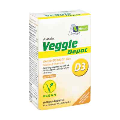 Veggie Depot Vitamin D3 800 I.e.+calcium+b5 Tabletten 60 stk von Avitale GmbH PZN 11674322