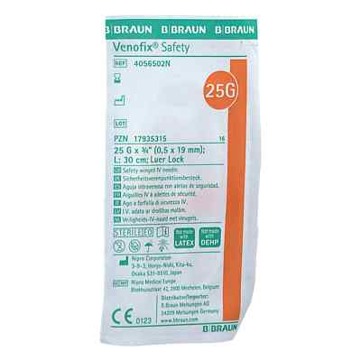Venofix Safety Venenpunkt.25 G 0,5x19mm 30cm Orang 1 stk von B. Braun Melsungen AG PZN 17935315