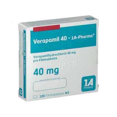 Verapamil 40-1A Pharma 100 stk von 1 A Pharma GmbH PZN 00069693