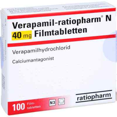 Verapamil-ratiopharm N 40mg 100 stk von ratiopharm GmbH PZN 03634076