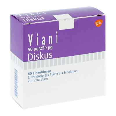 Viani 50μg/250μg Diskus 60 stk von GlaxoSmithKline GmbH & Co. KG PZN 00427833