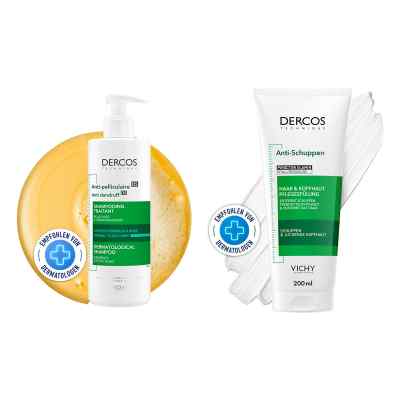 Vichy Dercos Anti-schuppen Shampoo fett. Kopfh.+ Conditioner 390+200 ml von L'Oreal Deutschland GmbH PZN 08106638