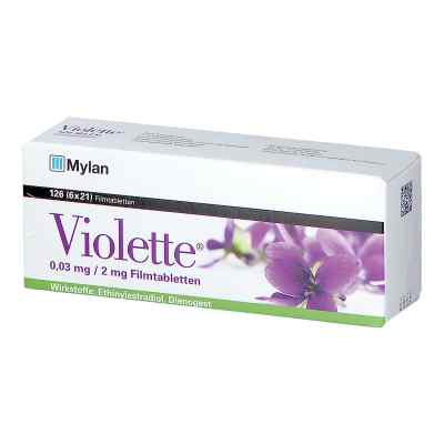 Violette 0,03mg/2mg 126 stk von Mylan Healthcare GmbH PZN 09638879