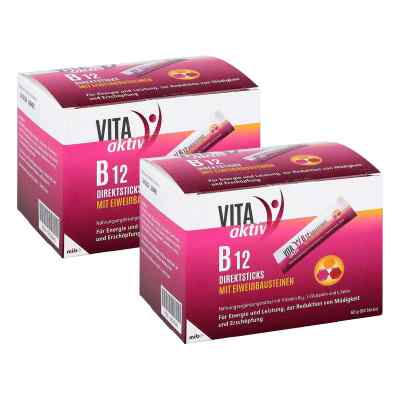 Vita Aktiv B12 Direktsticks Mit Eiweißbausteinen 2x60 stk von MIBE GmbH Arzneimittel PZN 08106046