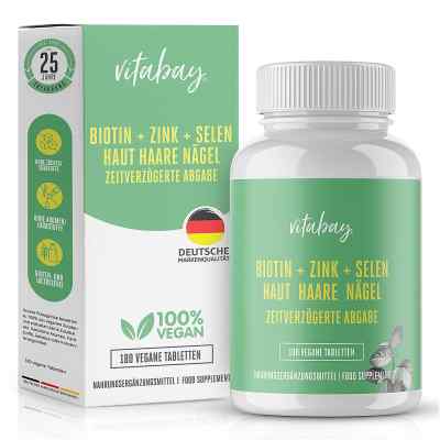 Vitabay D-Biotin 10 mg Depot + Selen 110 mcg + Zink 10 mg Tablet 180 stk von Vitabay CV PZN 19307095